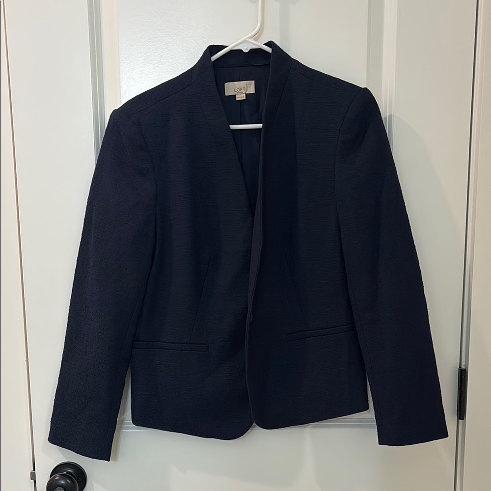 LOFT Navy Tailored Blazer